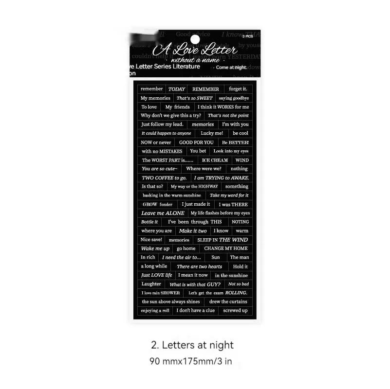 Ins style English quotation stickers on Japanese paper measuring 90mm by 175mm
