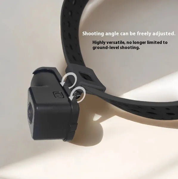 Black wifi camera neckband wireless recorder with TYPE-C port and compact design