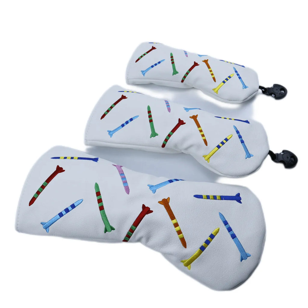 Wooden golf training poles in three sizes with black and white colour options