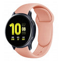 Samsung Galaxy Active 2 black silicone replacement strap with reverse buckle in 20mm width.