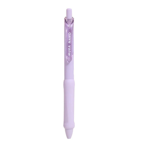 0.5mm Macaron colour press gel pen in smoked brown, white, and pink options.