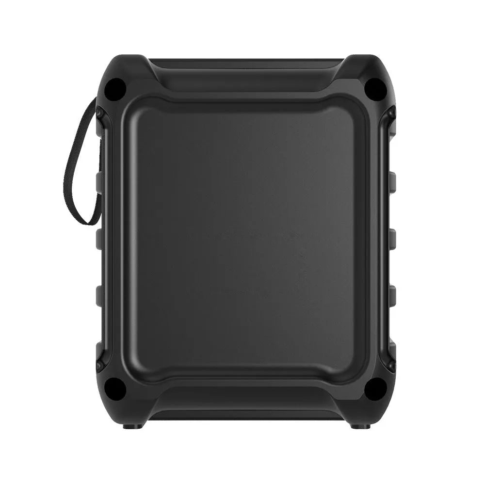 3107 colour portable Bluetooth speaker with mini card slot showing compact 110x87x137mm dimensions