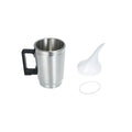 Automobile headlamp renovation kit with stainless steel polishing cups and international power adapters.