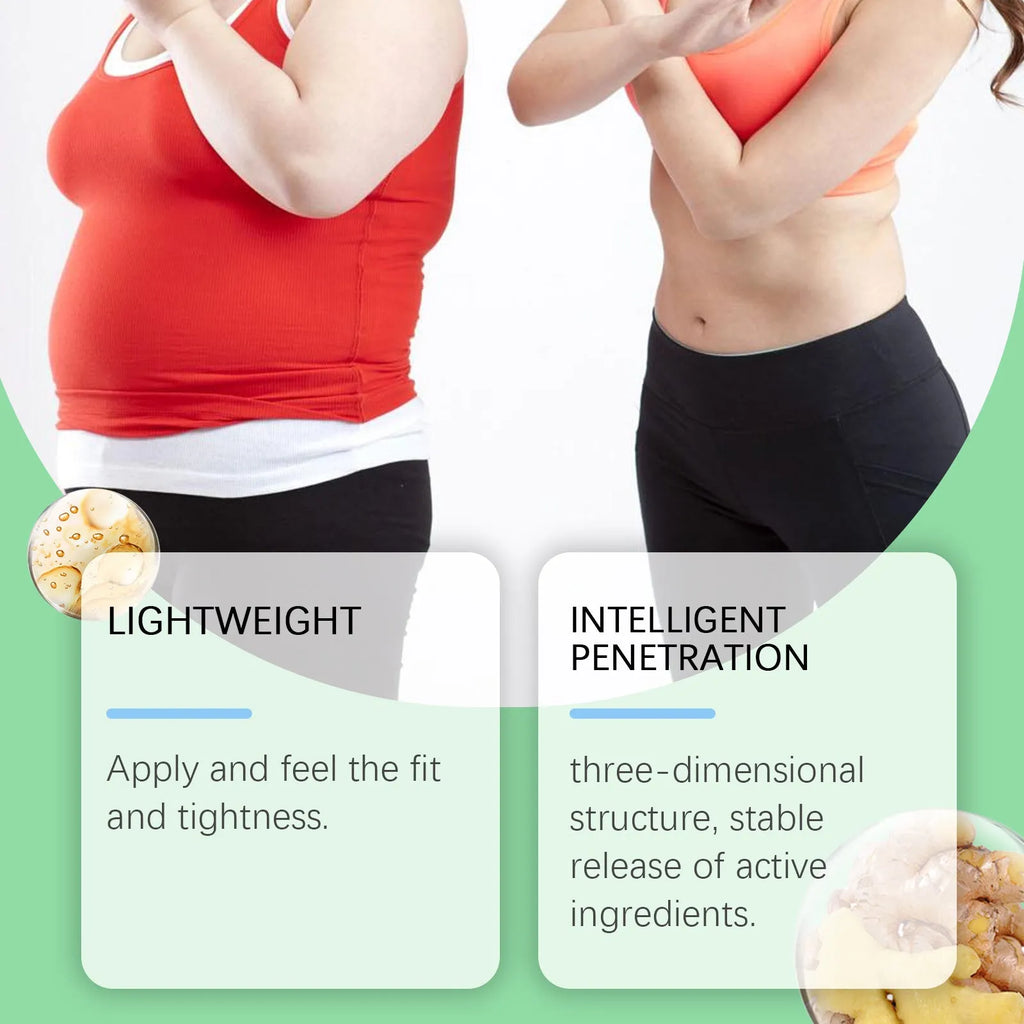 Slimming nano microneedle sticker pack of 4 pieces with ginger and mugwort root for body shaping