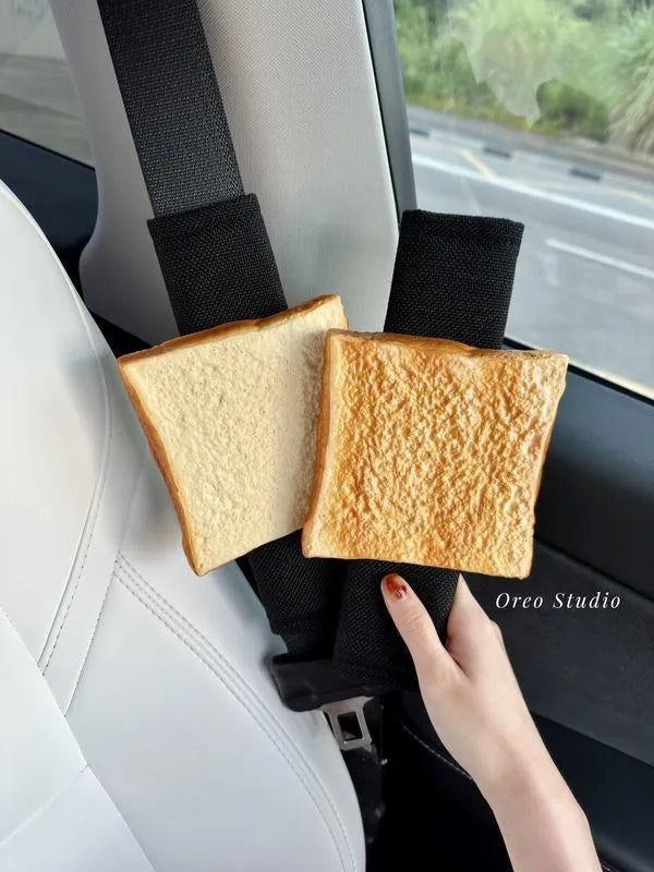 Toast bread safety belt shoulder pad for seat belt comfort