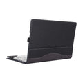 Black imitation leather protective laptop sleeve with Chinese style bracket design