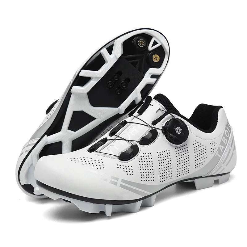 Breathable cycling shoes for men women PU upper nylon outsole latex insole black red white sizes 37-46