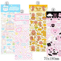 PVC waterproof agenda notebook stickers with cartoon designs for stationery decoration