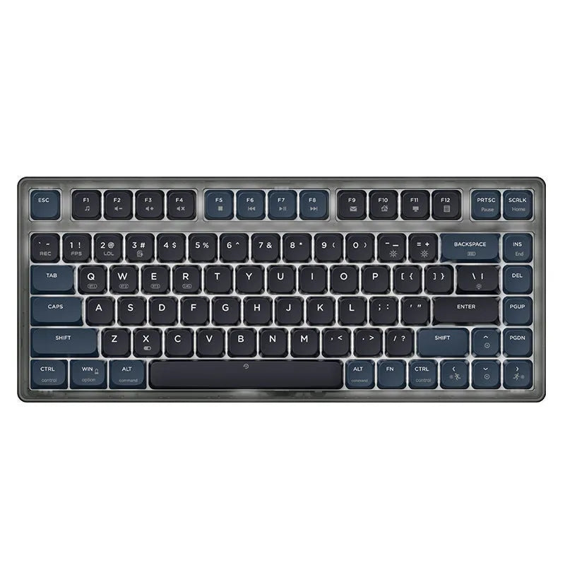 Ajazz AK832PRO mechanical keyboard with colour screen, green case, and RGB backlighting