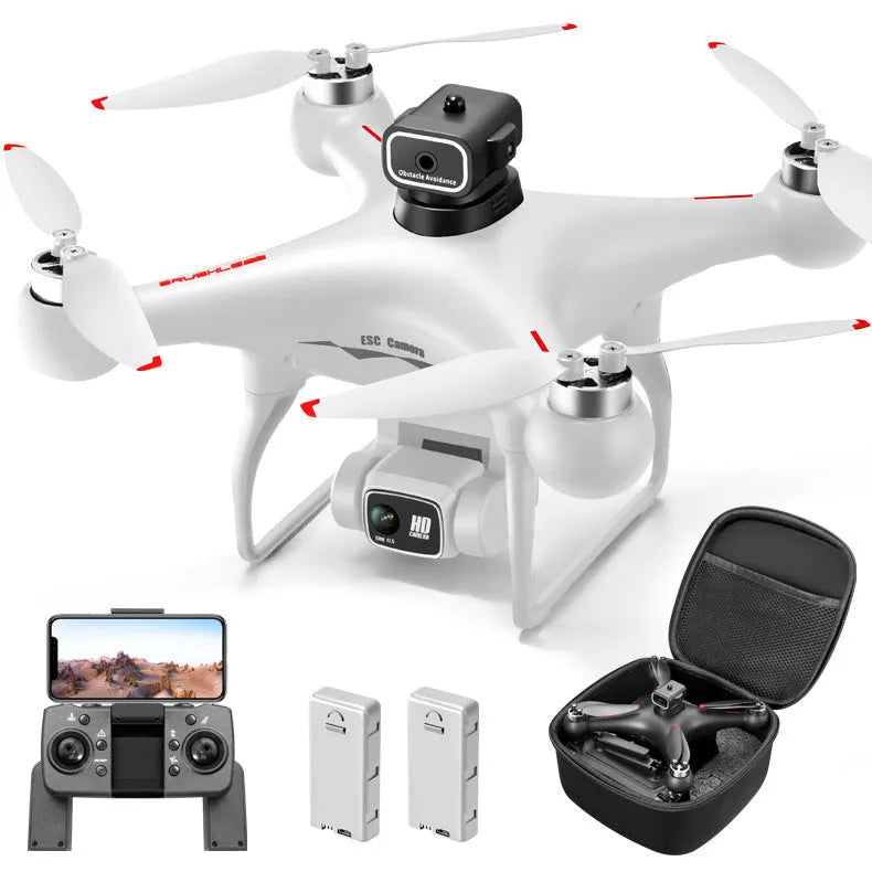 S116 black brushless UAV drone with four-side obstacle avoidance and dual HD cameras