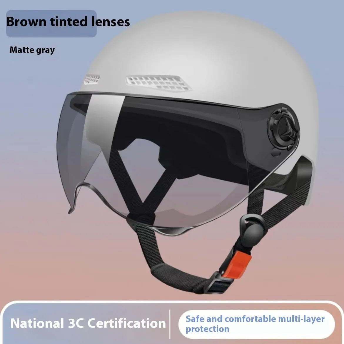 3C certified polypropylene motorcycle helmet for electric vehicle commuting in multiple colours