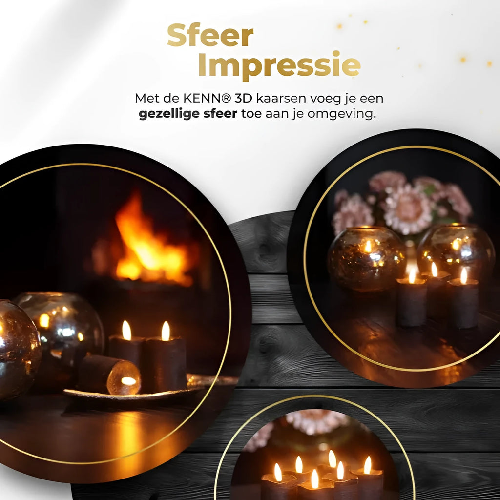 Black S6 LED flameless pillar candle measuring 5cm in diameter and 7cm tall.