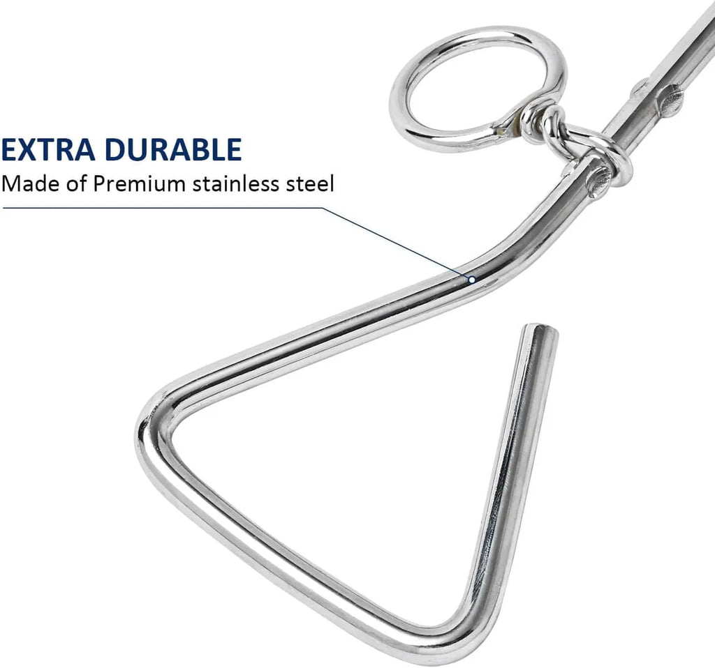 Silver spiral dog tie out stake for ground anchoring in sandy soil conditions