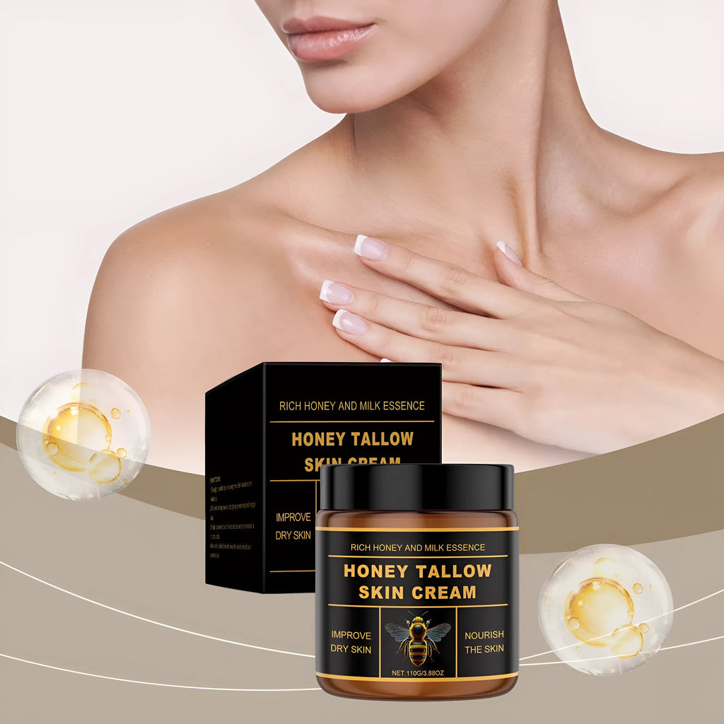 Honey Tallow Skin Cream 110g pot with moisturising cream for face and body