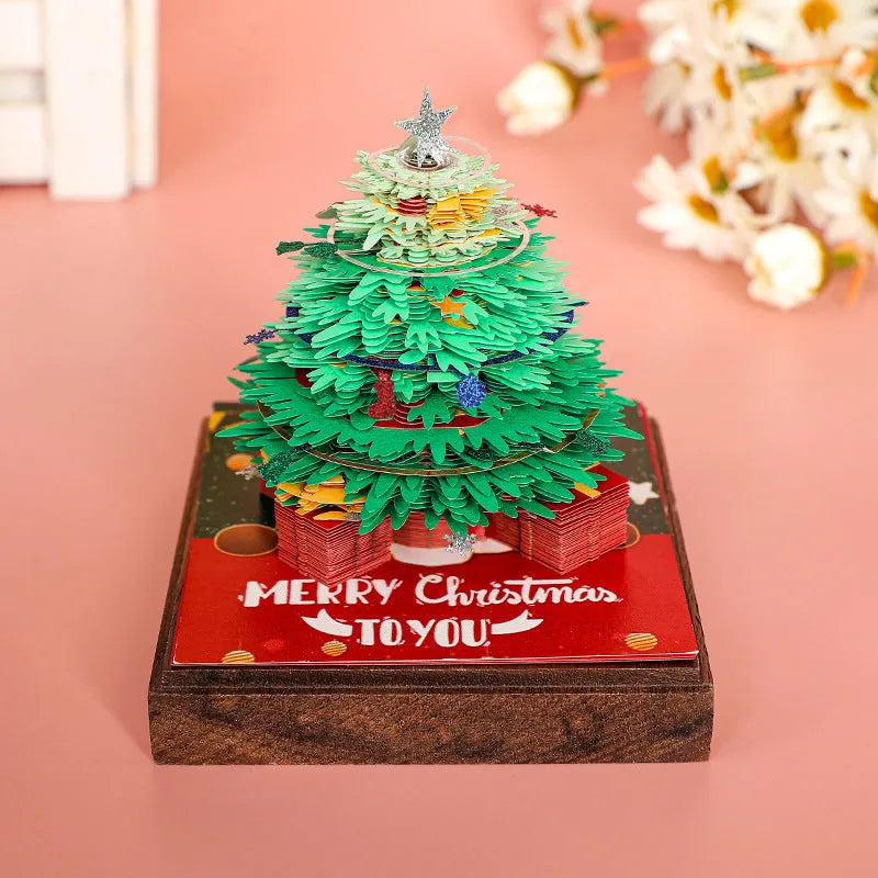 3D sticky note paper carving notepad with tear-off pages and decorative ornament design