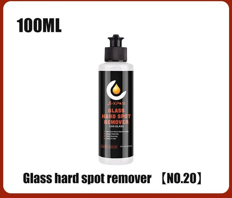 Glass oil film remover cleaning cream paste in 50ml, 100ml, and 200ml size options.