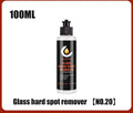Glass oil film remover cleaning cream paste in 50ml, 100ml, and 200ml size options.