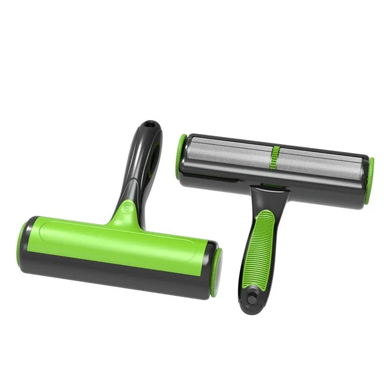 Automatic cleaning pet hair lint roller with two-way rotating sticky brush for sofa cleaning
