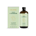 100ml bottle of golden castor oil with jojoba and vitamin E for hair and skin care.
