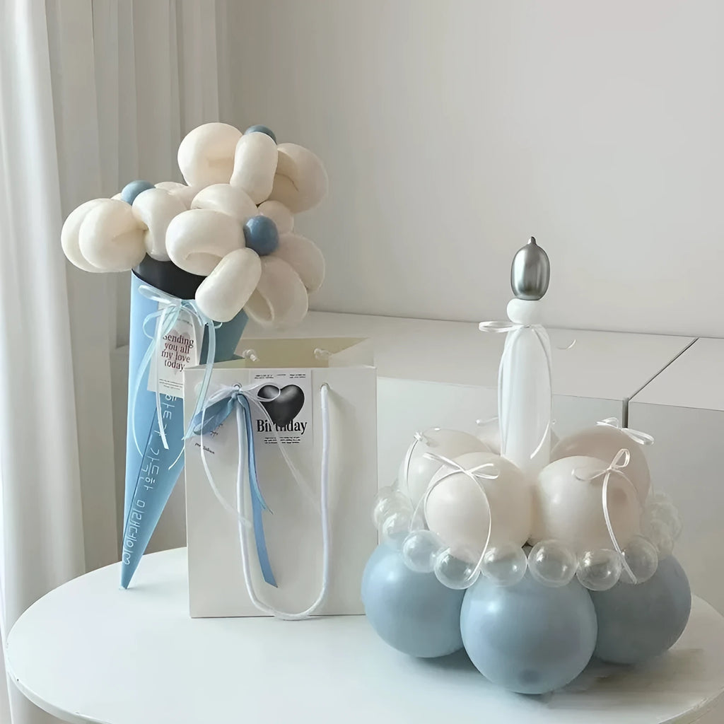 Round balloon bouquet cake DIY decoration set for birthday party centrepieces
