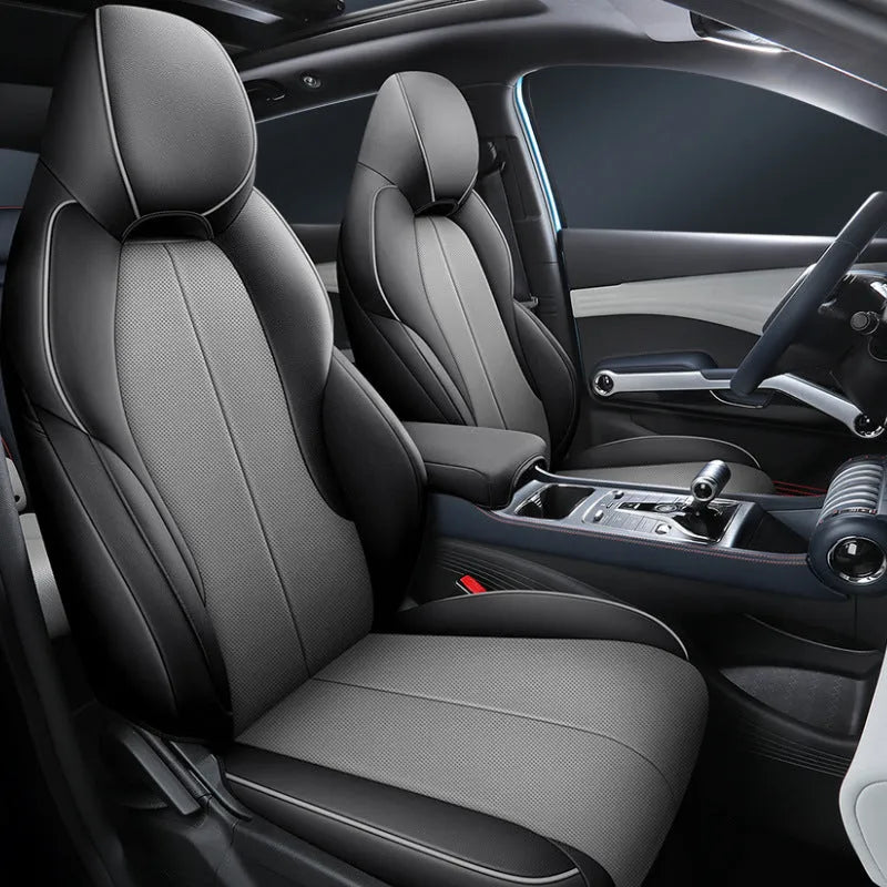 BYD Yuan PLUS car seat cushion cover shown in adventure green colour.