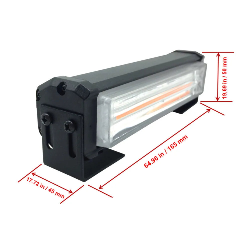 Yellow vehicle net strobe warning light with 160mm diameter and aluminium alloy housing