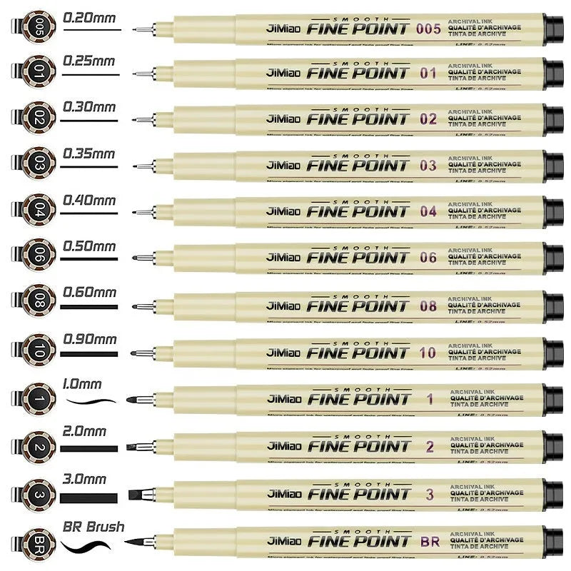 Needle drawing pen with syringe cartoon design, 133mm long with waterproof black ink