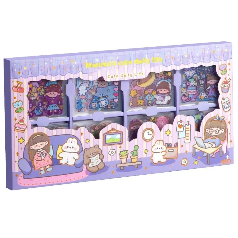 Children's goo card sticker pack with five colour collection options for notebook decoration