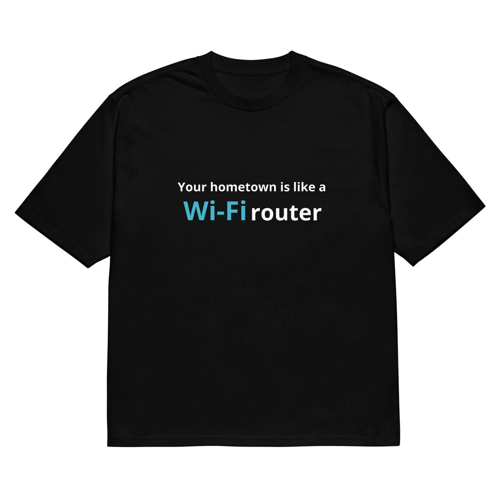 Men's black loose fit t-shirt with 3D digital printed cartoon pattern design on front
