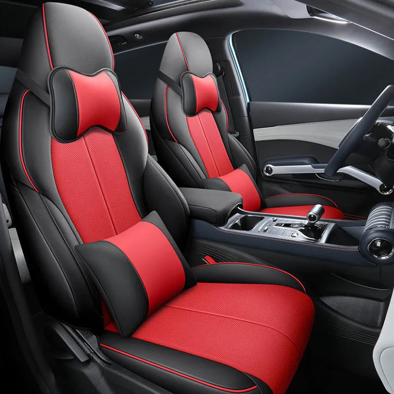 BYD Yuan PLUS car seat cushion cover shown in adventure green colour.