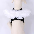 Halloween angel wings pet costume for dogs in black felt cloth with chest-back design