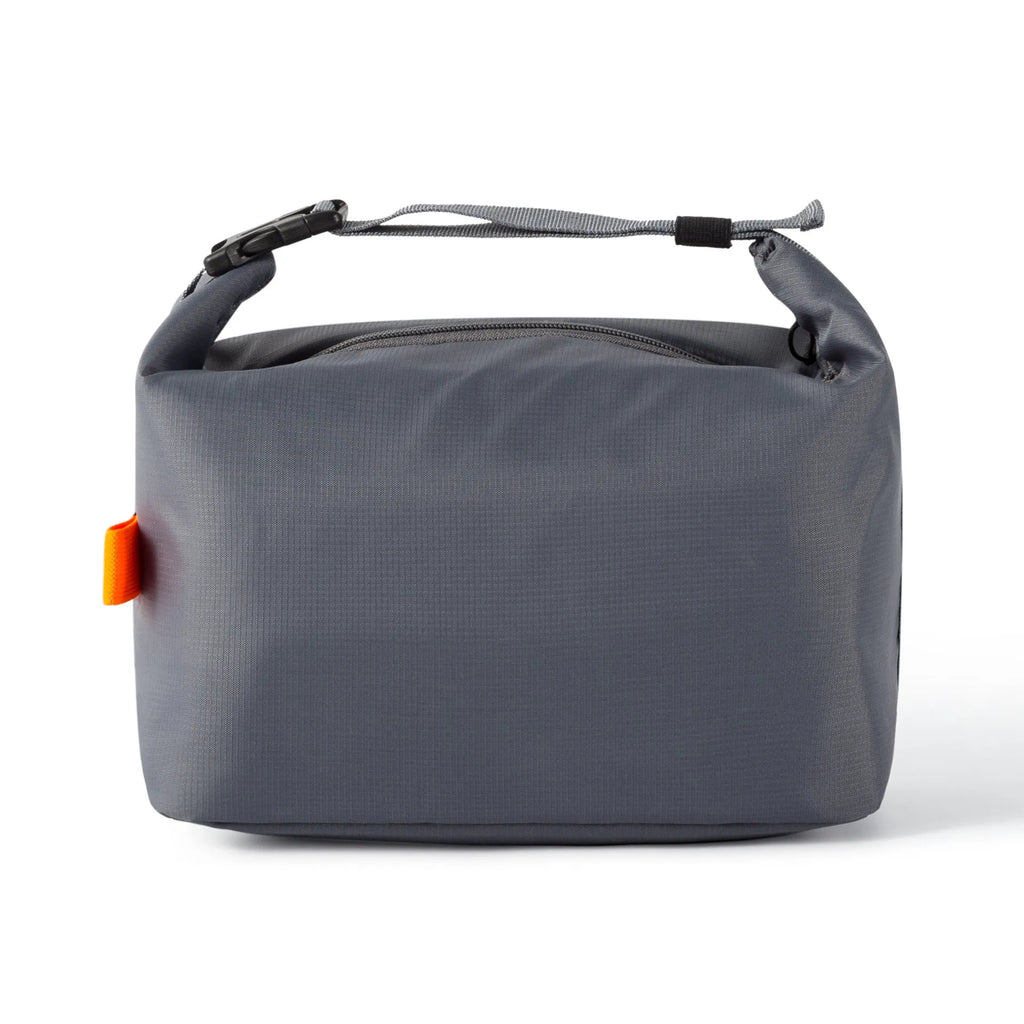 Japanese-style insulated lunch bag in Army Green colour with wide top opening.