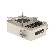 White infrared portable gas stove with windproof fierce flame for outdoor cooking
