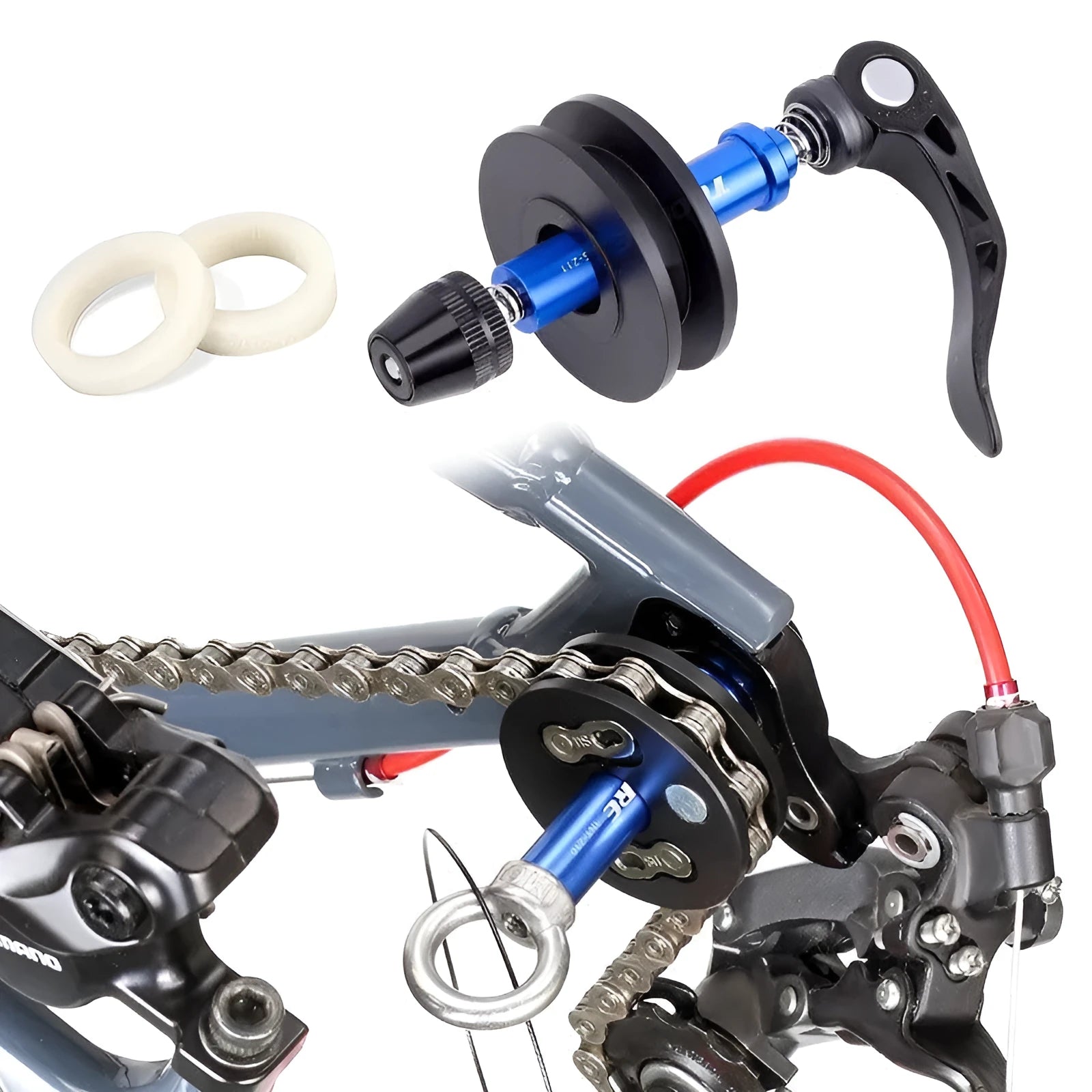 Bicycle chain holder maintenance tool in aluminium alloy with three version choices