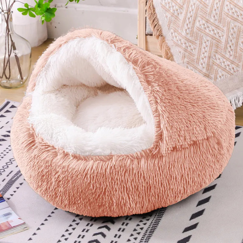 Waterproof dog kennel with semi-surrounded design in champagne colour showing sheltered interior space