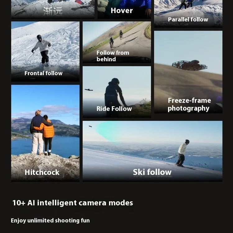 Outdoor travel AI smart camera with HD 8K anti-shake aerial photography in official standard colour