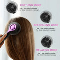 USB-powered vibrating head massager with mechanical speed control in black colour option