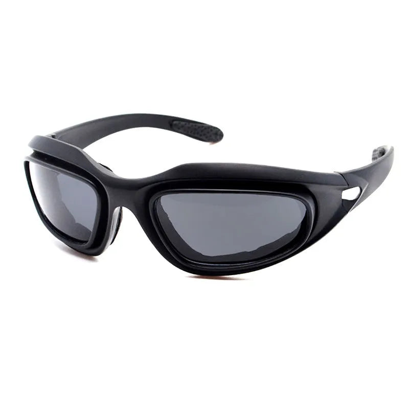 Tactical polarized sunglasses with sports full-rim frame for outdoor cycling