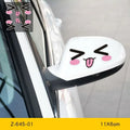 Reflective cartoon car stickers with cute eye design for vehicle rearview mirror and body application