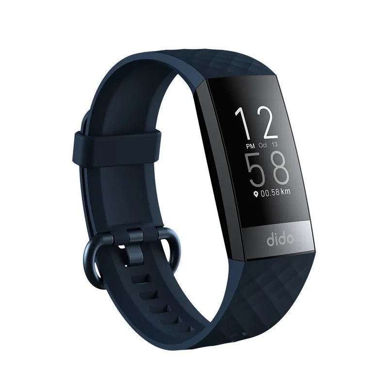Y6 Black smart bracelet with 1.1-inch screen for blood pressure, ECG, and blood oxygen monitoring