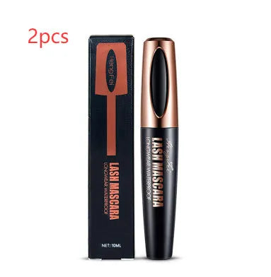 Black waterproof mascara with sweat-proof and smudge-resistant properties for thick curling lashes