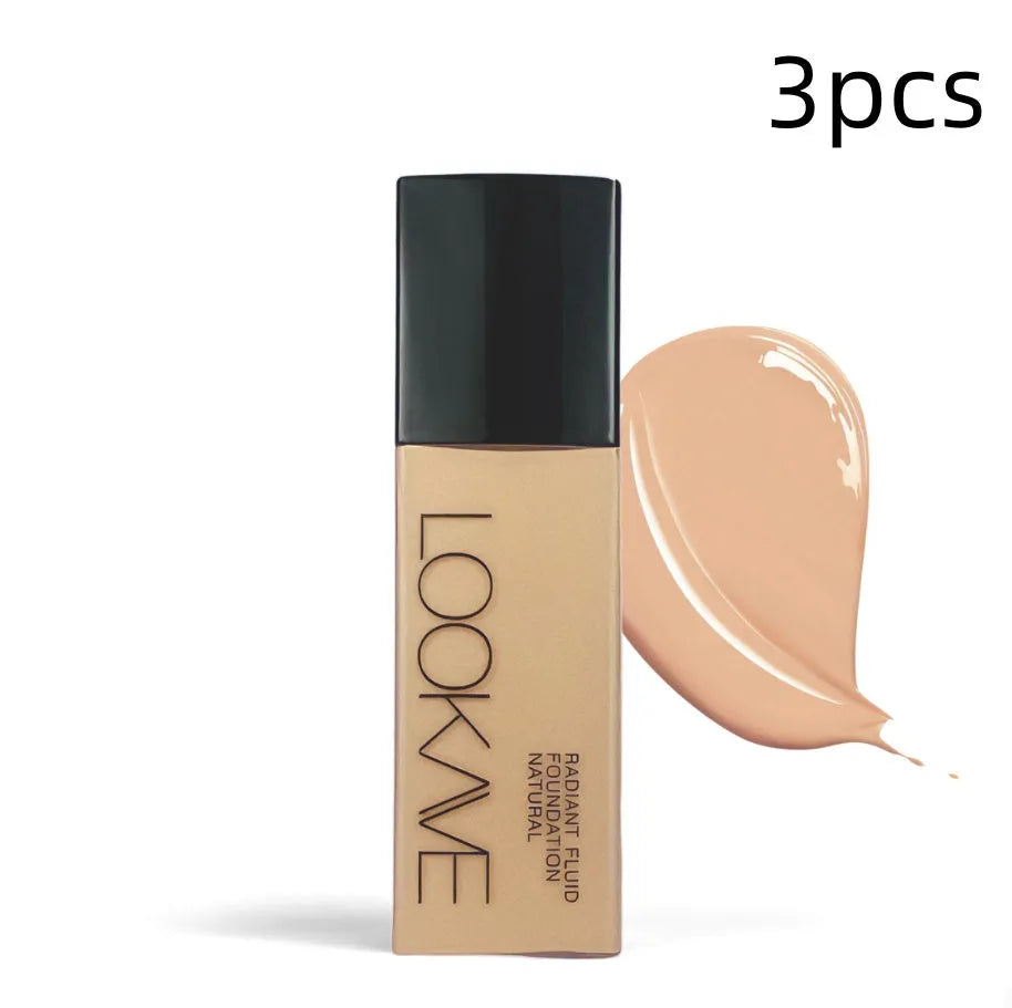 LOOKAVE Matte Liquid Foundation bottle in Ivory White shade, 21c net content.