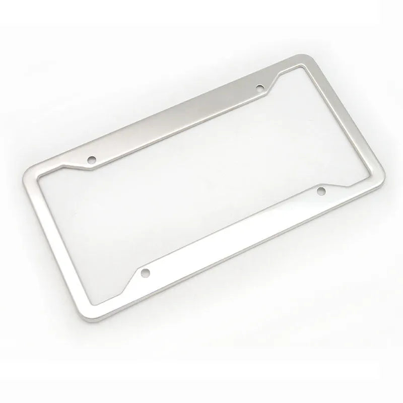 Aluminium alloy licence plate frame in black, grey, silver or stainless steel finish