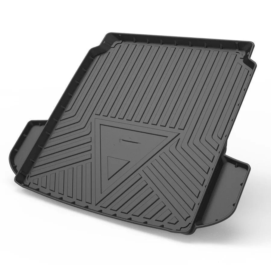Black carbon fibre pattern TPE trunk pad for car boot protection
