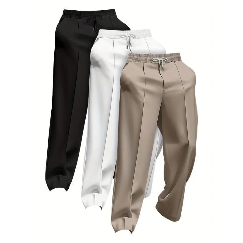 Men's loose fit mixed colour corduroy trousers for uniform and sports wear
