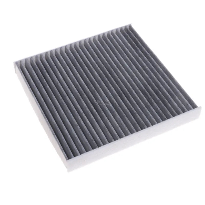 Grey grid-style car air conditioning filter element measuring 215x210x30mm for Geely vehicles