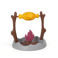 Tumbling cat food feeder toy with barbecue style design measuring 30cm