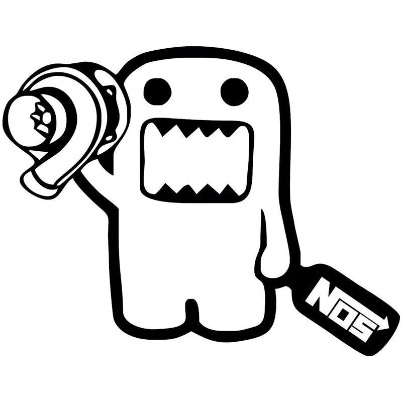 Creative cartoon design car sticker vinyl decal measuring 15cm by 12cm