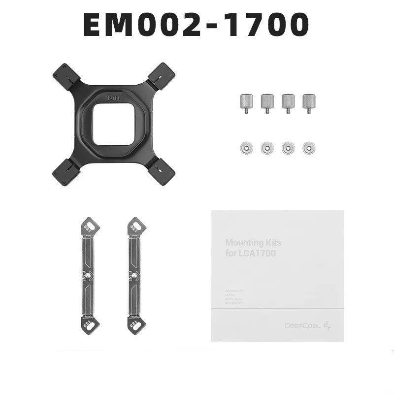 Element brand LGA 1700 CPU water cooling radiator fastener and cleaning alcohol bag.