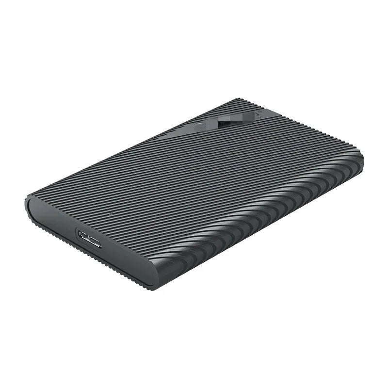 Black ABS plastic 2.5-inch USB 3.0 external hard drive case for laptop SSD or HDD enclosure
